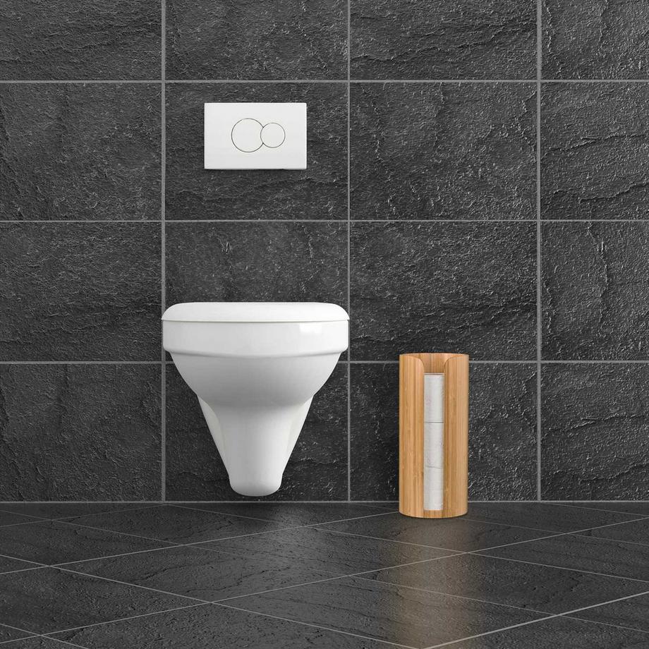 B2X Rangement de rouleaux de papier toilette en bambou  