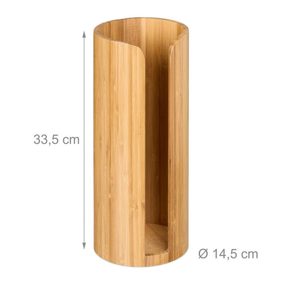 B2X Rangement de rouleaux de papier toilette en bambou  