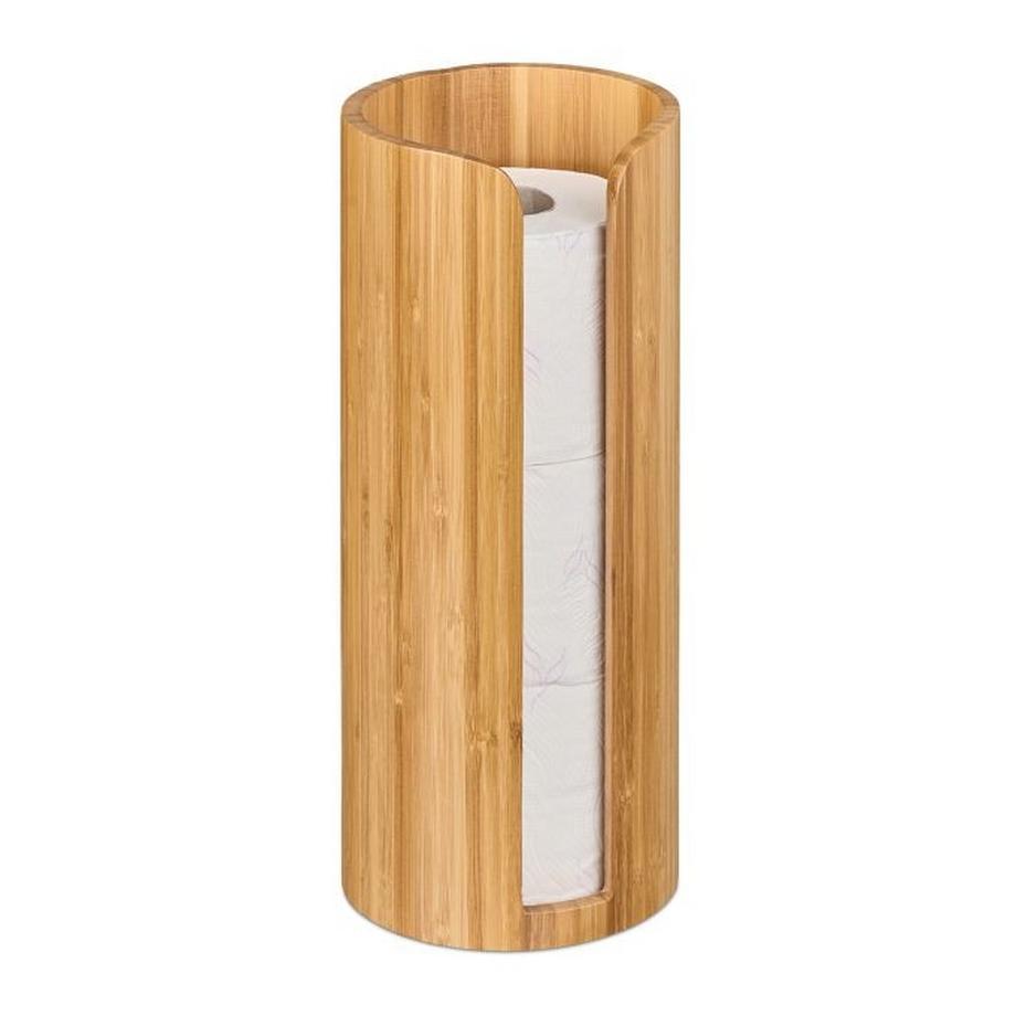 B2X Rangement de rouleaux de papier toilette en bambou  