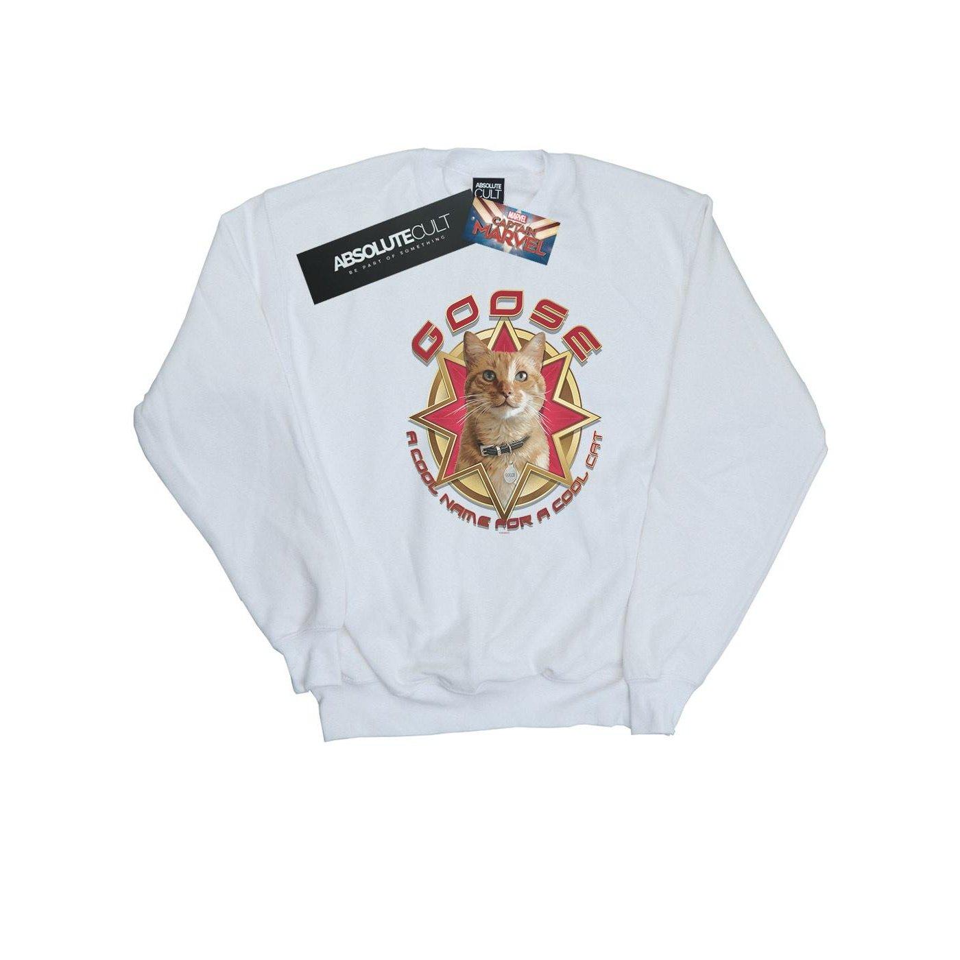 Image of Captain Goose Cool Cat Sweatshirt Unisex Weiss 116