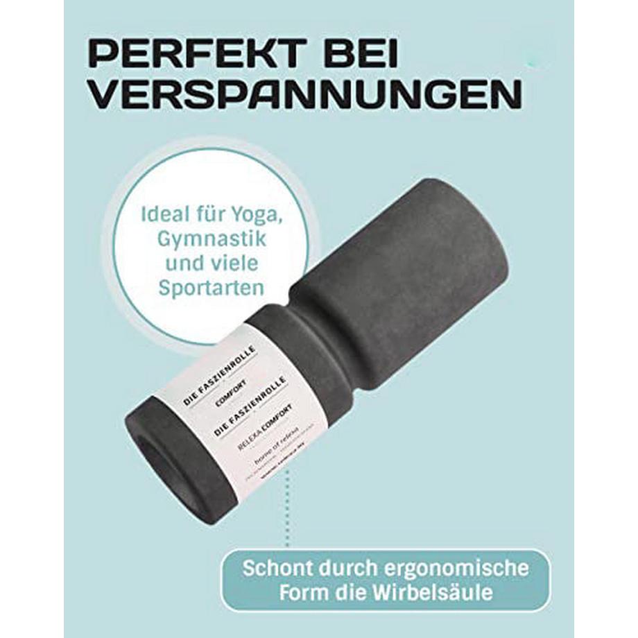 Alopini  Rouleau de fascia confortable, masseur avec rainure de circulation pour la colonne vertébrale, auto-massage complet du corps pour les tensions. 