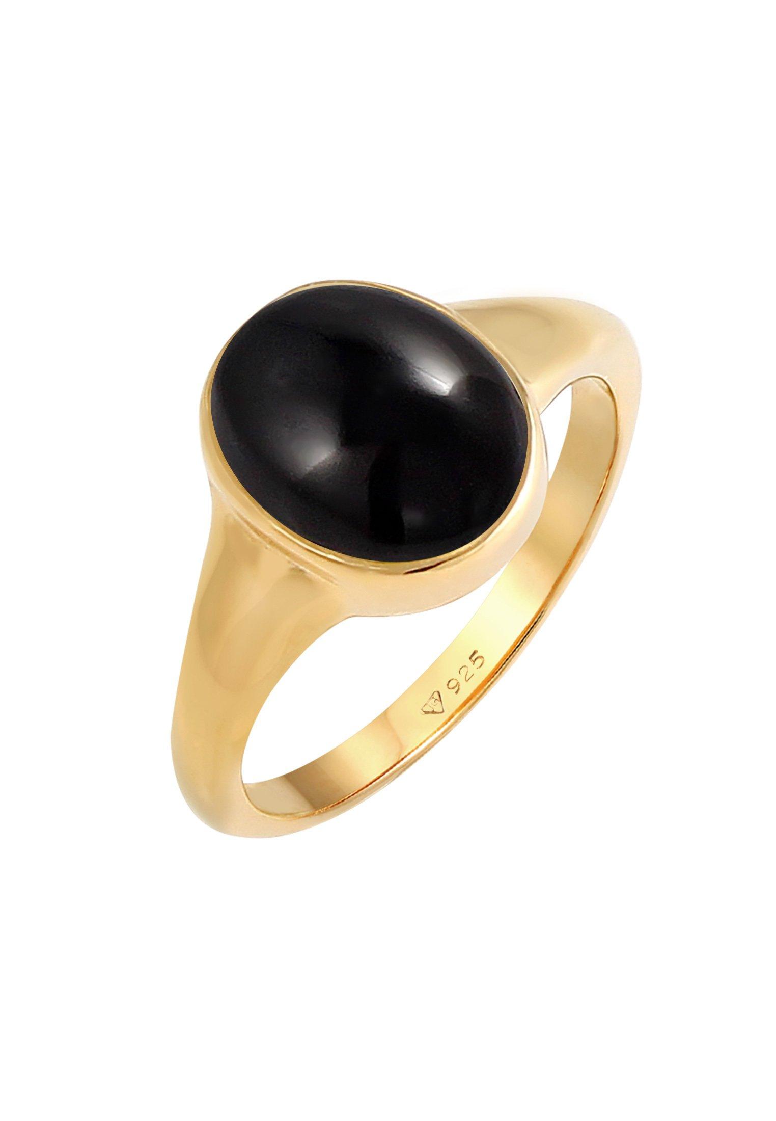 Image of Ring Siegelring Onyx Oval Klassik Damen Gold 56mm