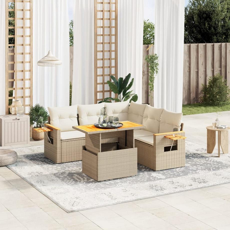VidaXL set divano da giardino Polirattan  