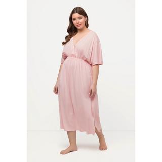 Ulla Popken  Chemise de nuit, style cache-cœur, col en V, manches mi-hauteur 