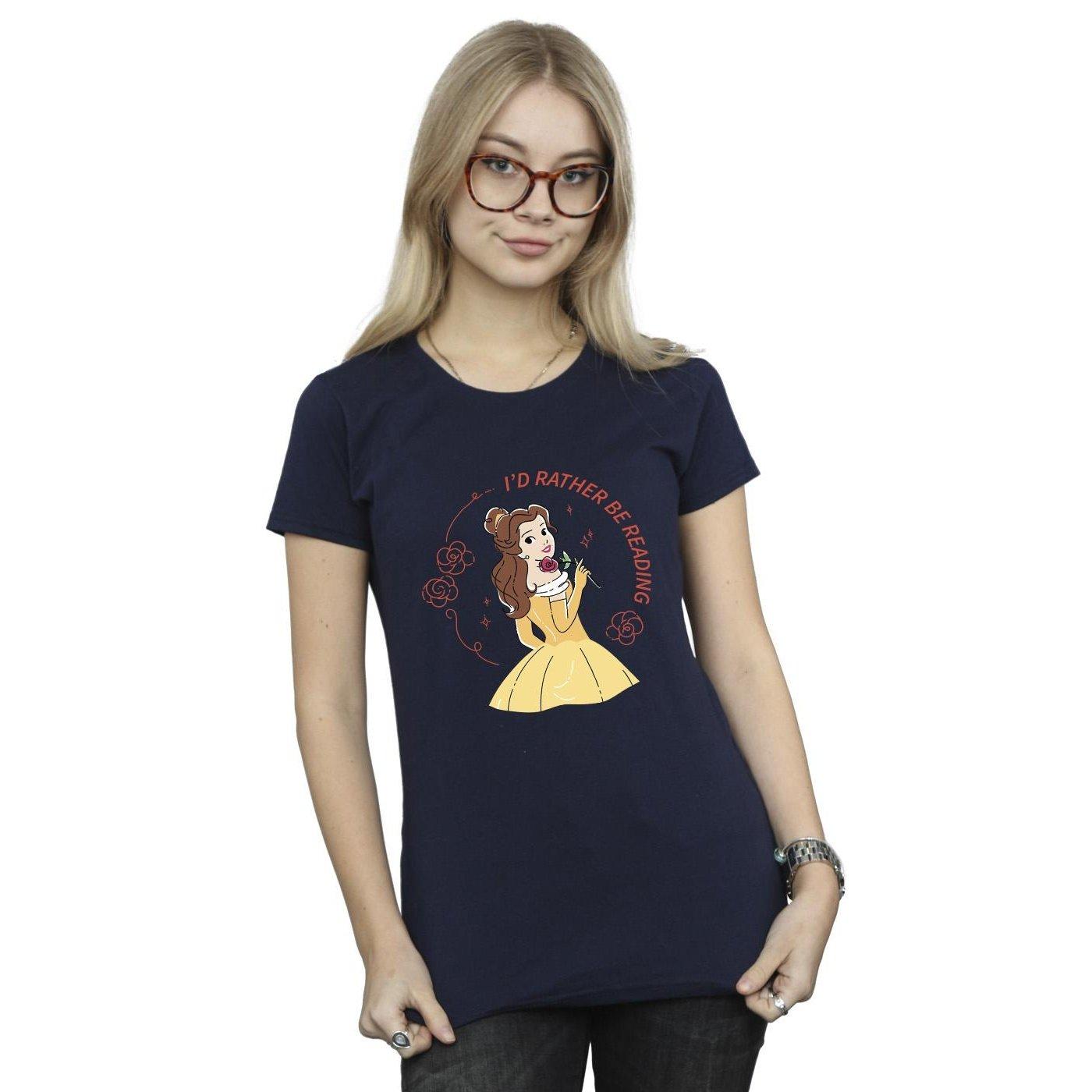 Disney  Beauty And The Beast I'd Rather Be Reading TShirt 