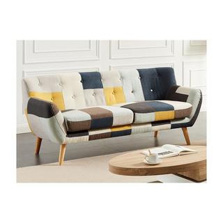 Vente-unique Couchgarnitur 3+2 - Patchwork - Mehrfarbig - SERTI II  