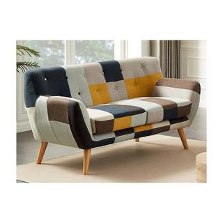 Vente-unique Couchgarnitur 3+2 - Patchwork - Mehrfarbig - SERTI II  