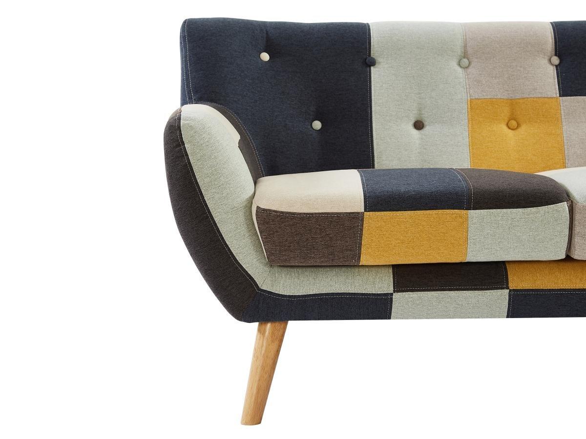 Vente-unique Couchgarnitur 3+2 - Patchwork - Mehrfarbig - SERTI II  