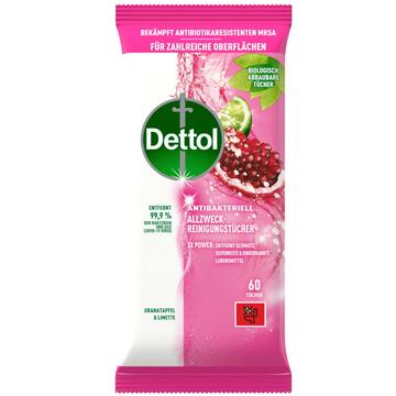 Dettol Allzweck-Reinigungstücher Granatapfel (60 Stk)