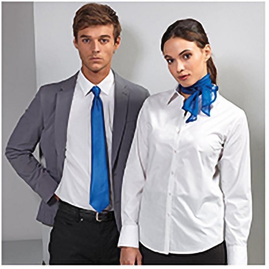 PREMIER Unifarbene Satin Krawatte  