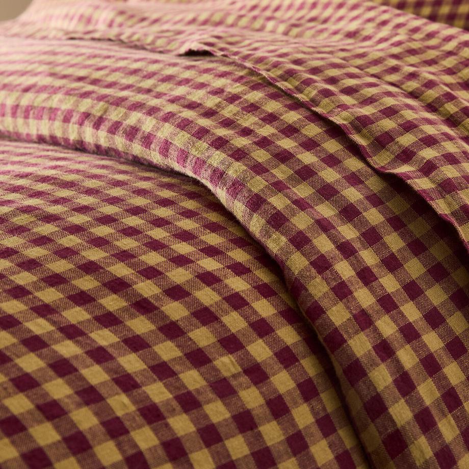 La Redoute Intérieurs Acélie Bordeaux Housse de couette en lin lavé  