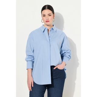 Ulla Popken  Chemisier oversize à manches longues et boutons en nacre 