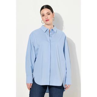 Ulla Popken  Chemisier oversize à manches longues et boutons en nacre 