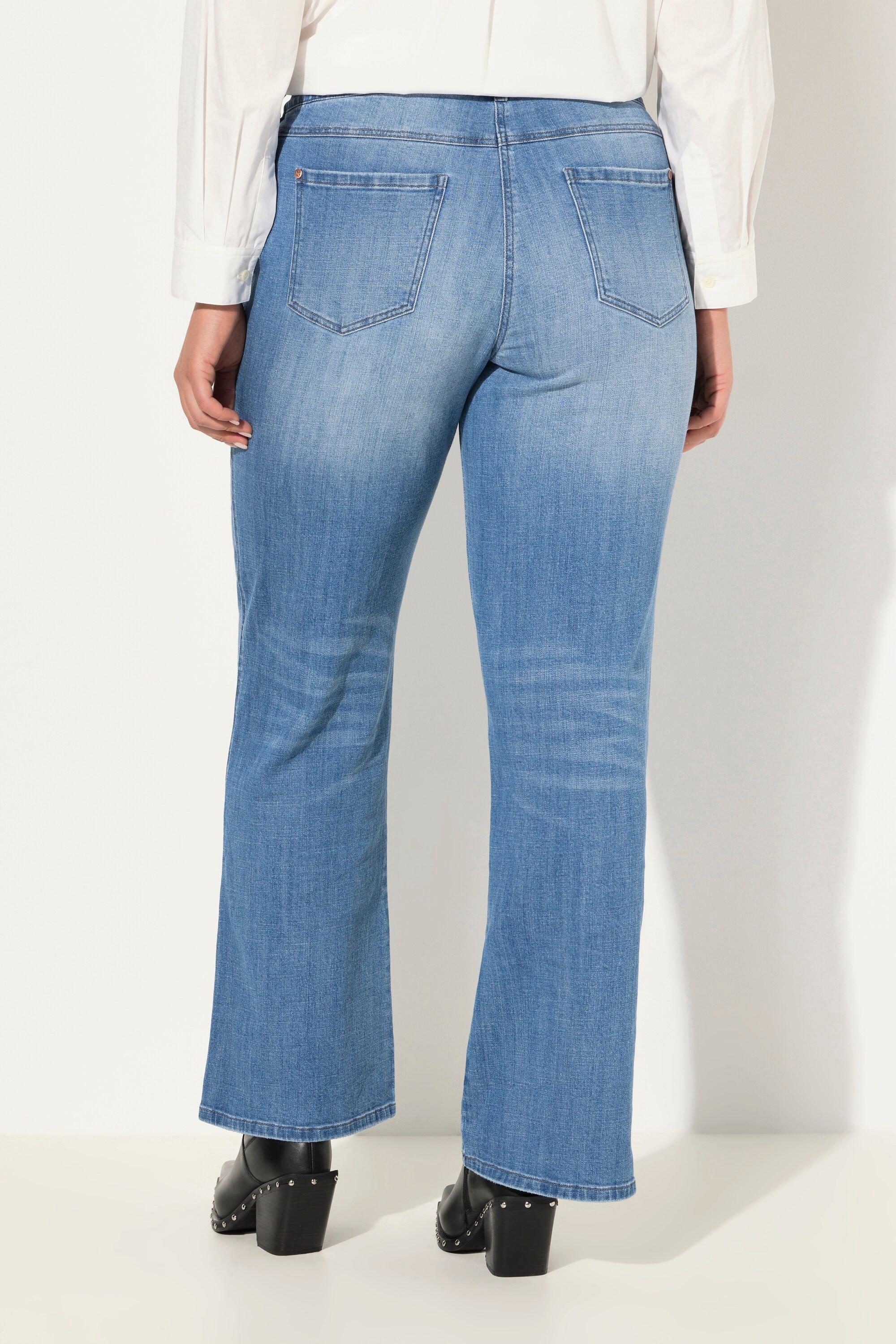 Ulla Popken  Jeans modello Mary con taglio della gamba dritto e comoda elasticizzazione 