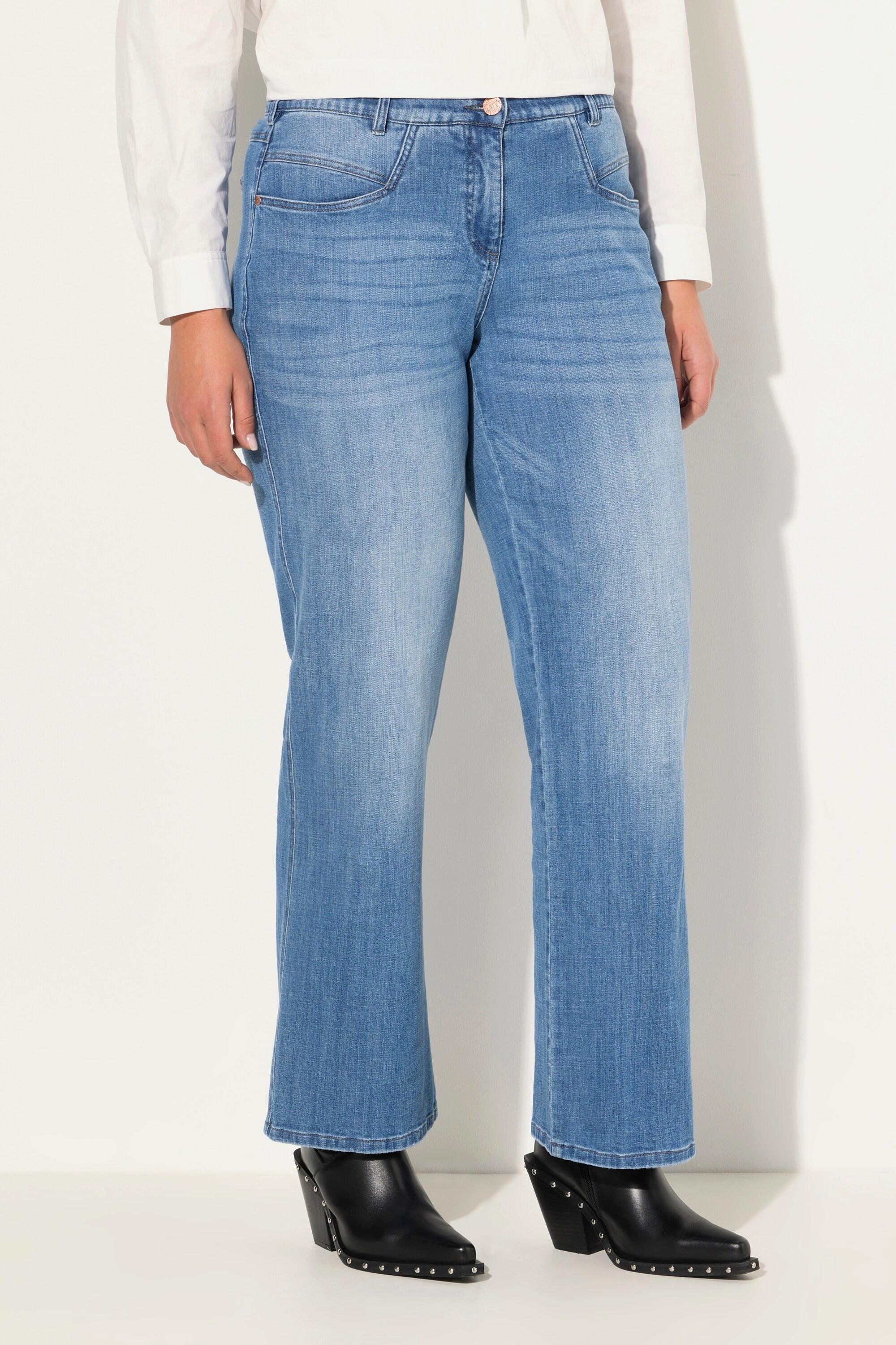 Ulla Popken  Jeans modello Mary con taglio della gamba dritto e comoda elasticizzazione 