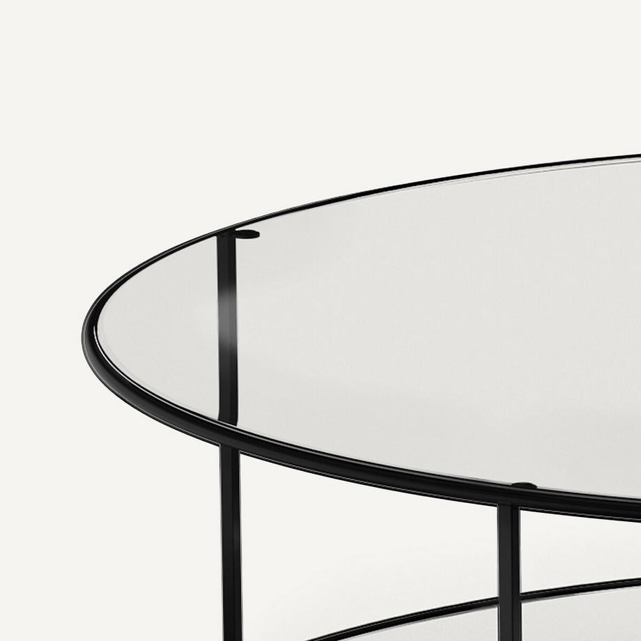 AM.PM Table basse ronde verre trempé  