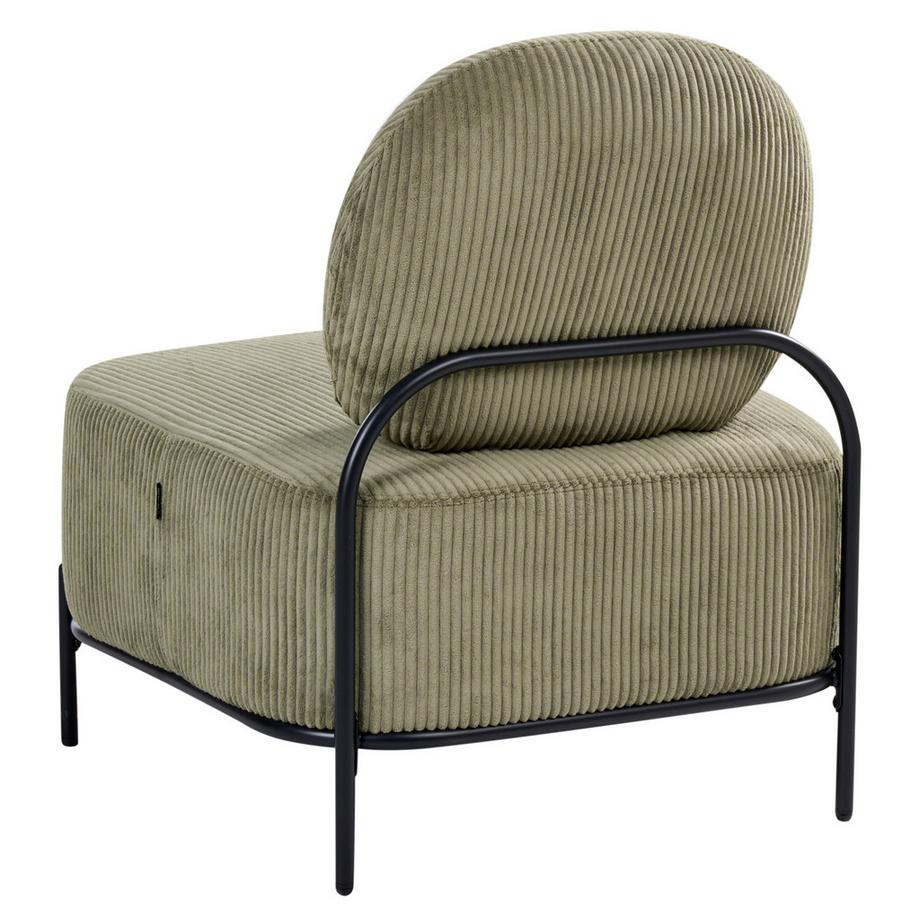Beliani Fauteuil en Velours côtelé  LUNDE  