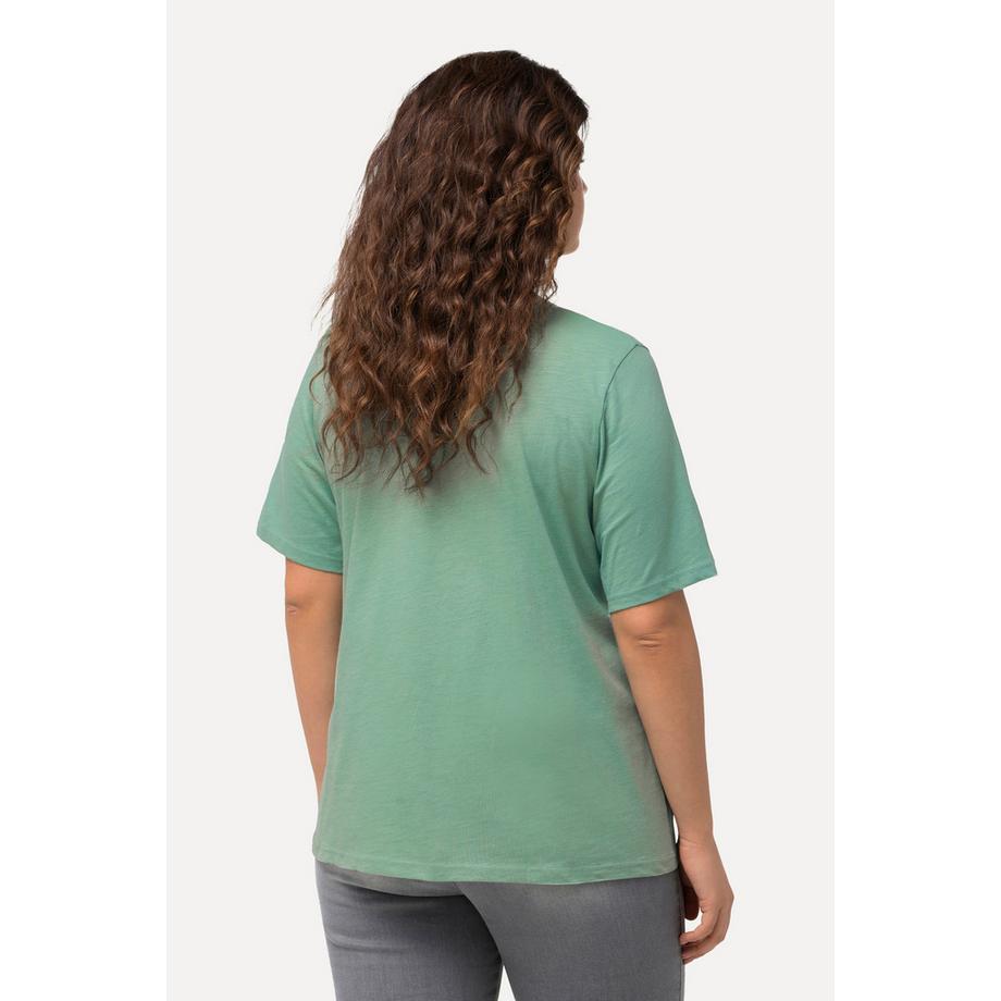 Ulla Popken Ananas Kaviarperlchen Rundhals Halbarm T-Shirt  