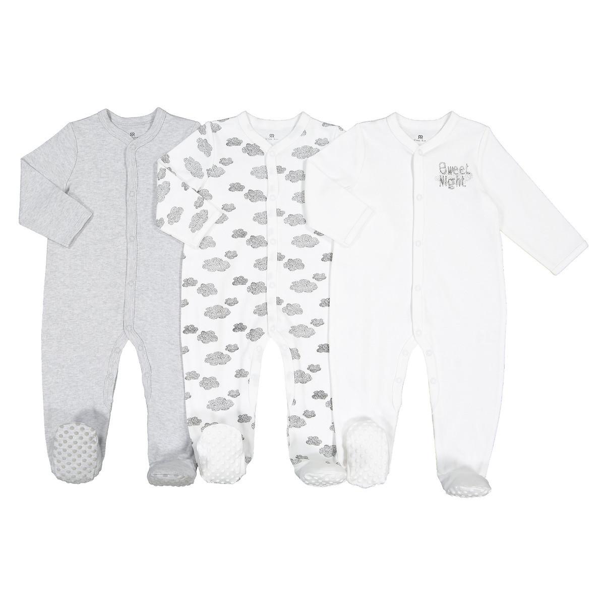 Image of 3er-pack Strampler Unisex Grau 0-3M