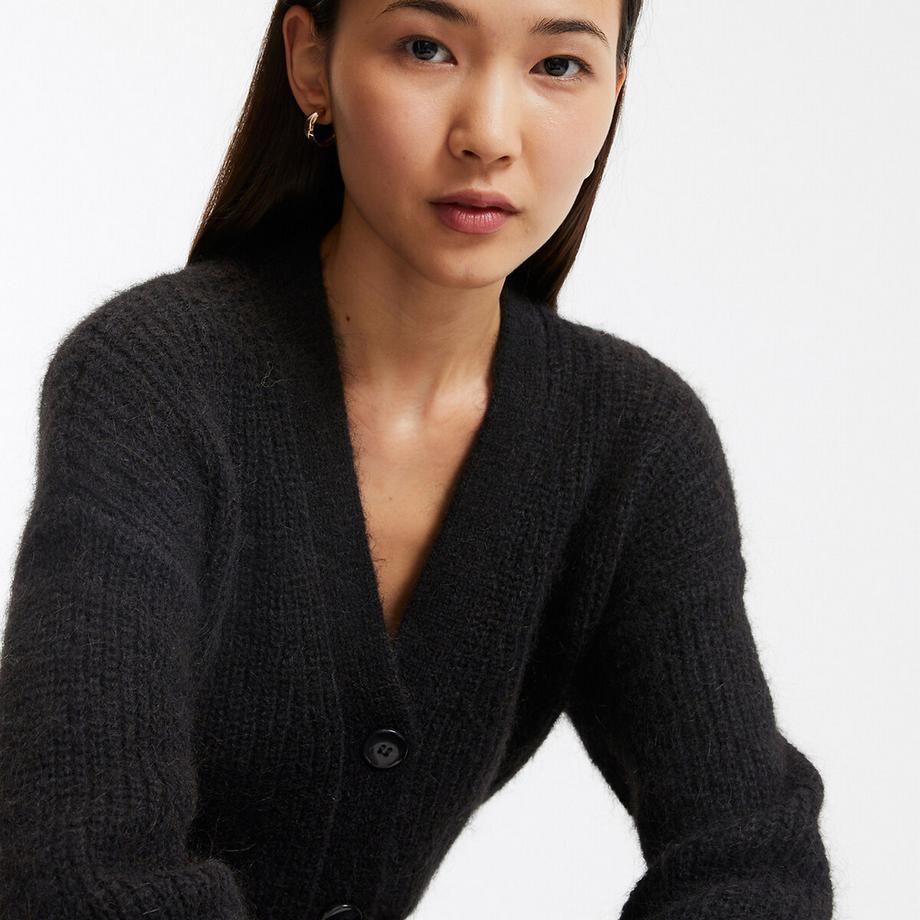 La Redoute Collections Geknöpfte Strickjacke V-Ausschnitt  