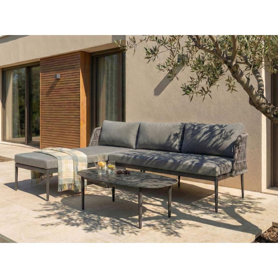 Beliani Set lounge pour jardin en Aluminium Moderne LEFFE  