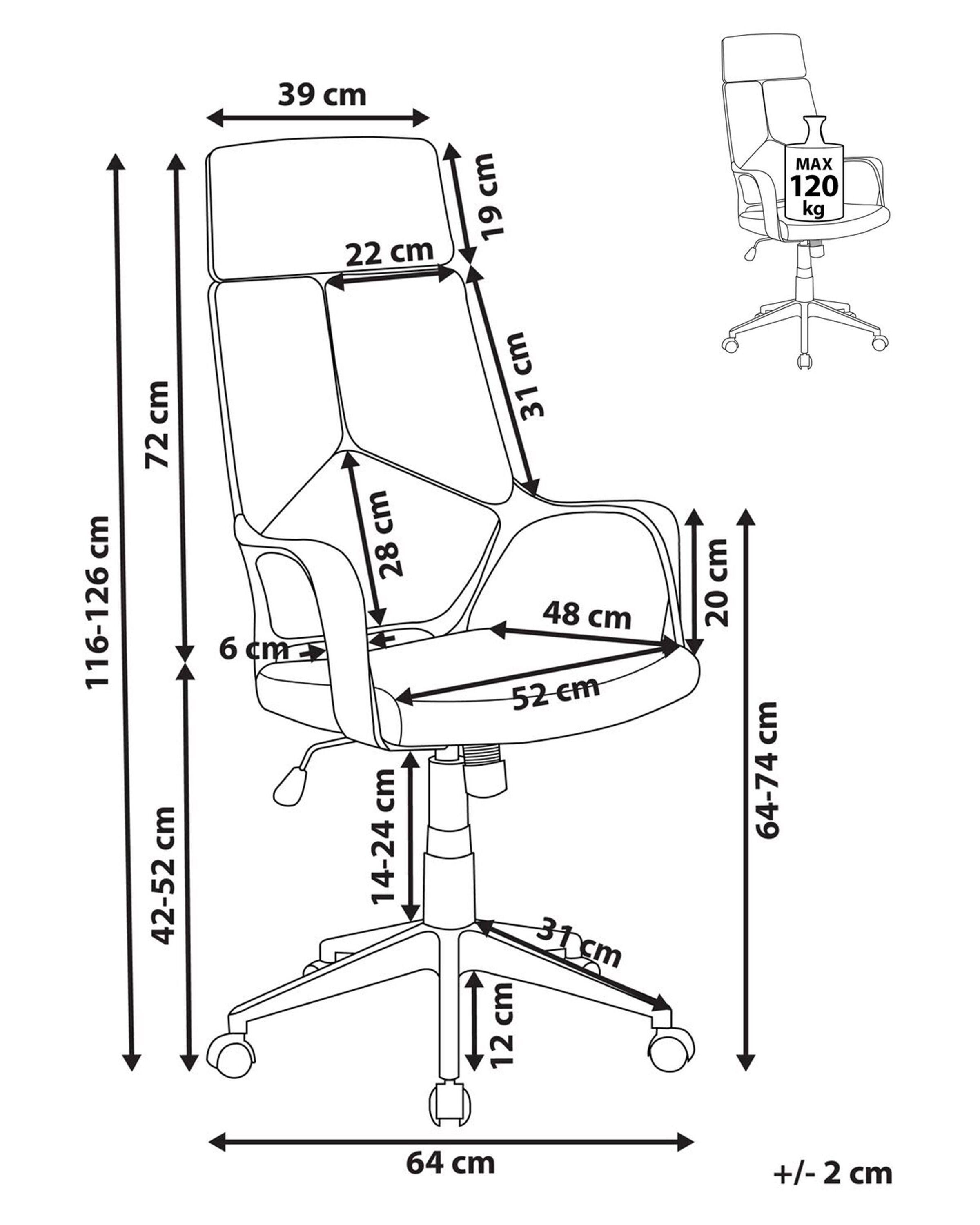 Beliani Chaise de bureau en Polyester Minimaliste DELIGHT  