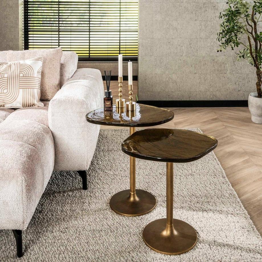 mutoni Tavolino Eclipse oro antico S  