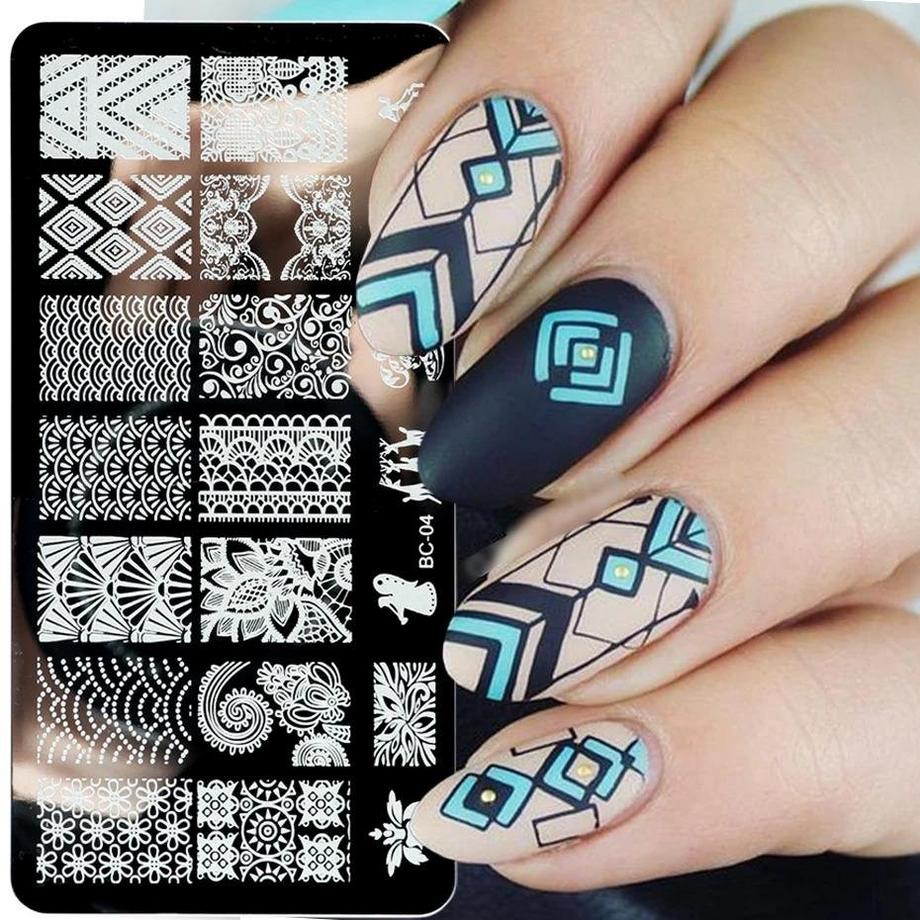 B2X  Plateau pour nail stamping - motif mandala 