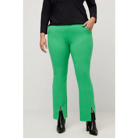 Ulla Popken  Pantaloni modello Marie con taglio della gamba largo, cintura elastica e spacchetto 