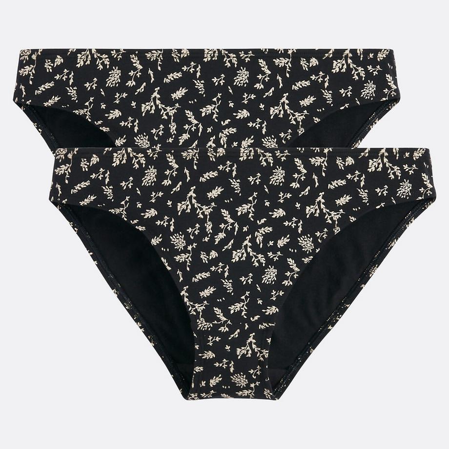 La Redoute Collections Lot de 2 Culottes Imprimé Fleurs  