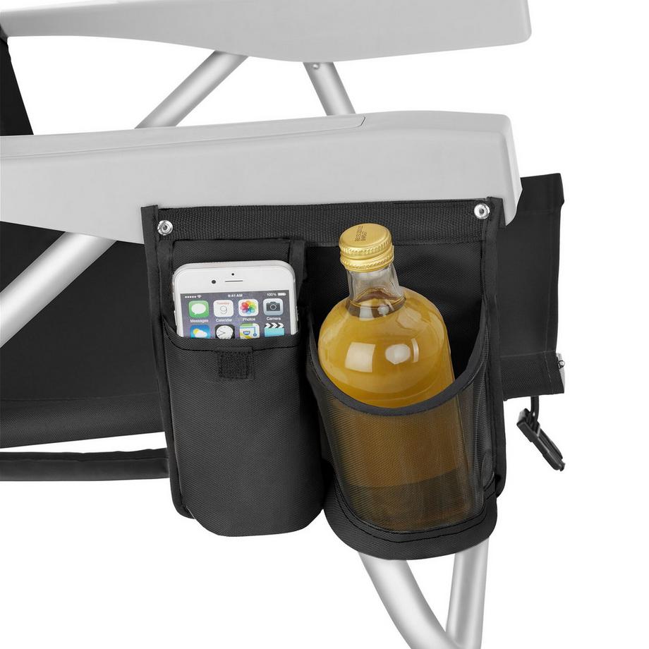 Tectake ChaiseDePlageAluminiumPliableAvecDossierRéglableBretellesSacADosCoussinSupportTêteConfortable  