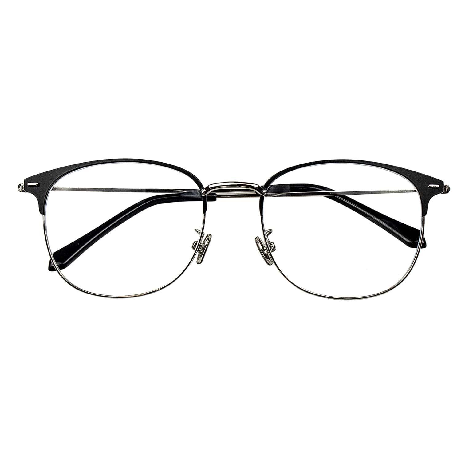 eStore Occhiali Anti Luce Blu Clubmaster Nero Argento  