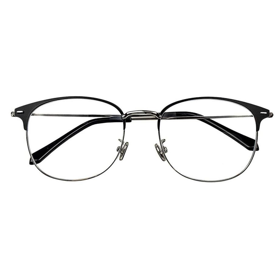 eStore  Occhiali Anti Luce Blu, Clubmaster - Nero / Argento 