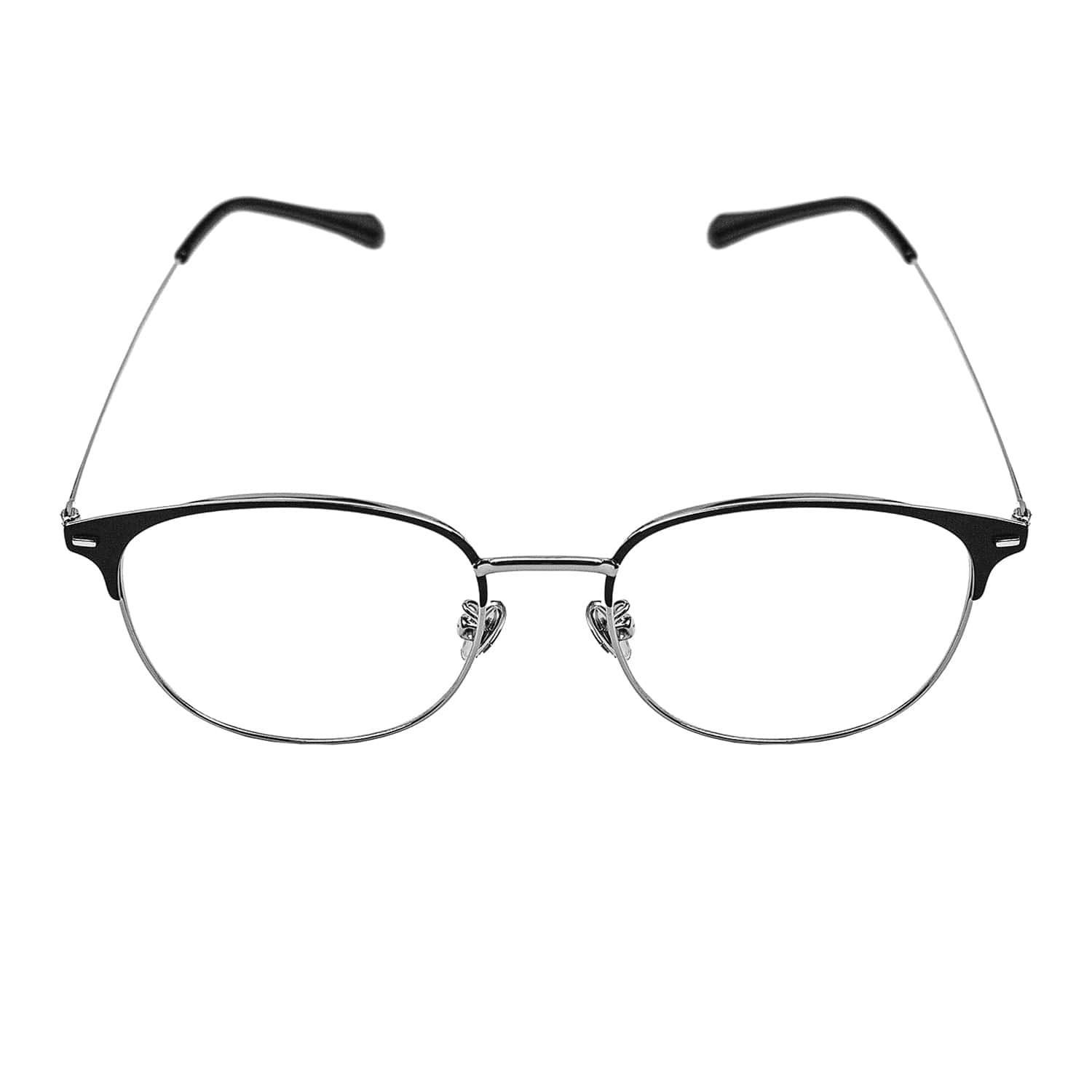 eStore Occhiali Anti Luce Blu Clubmaster Nero Argento  