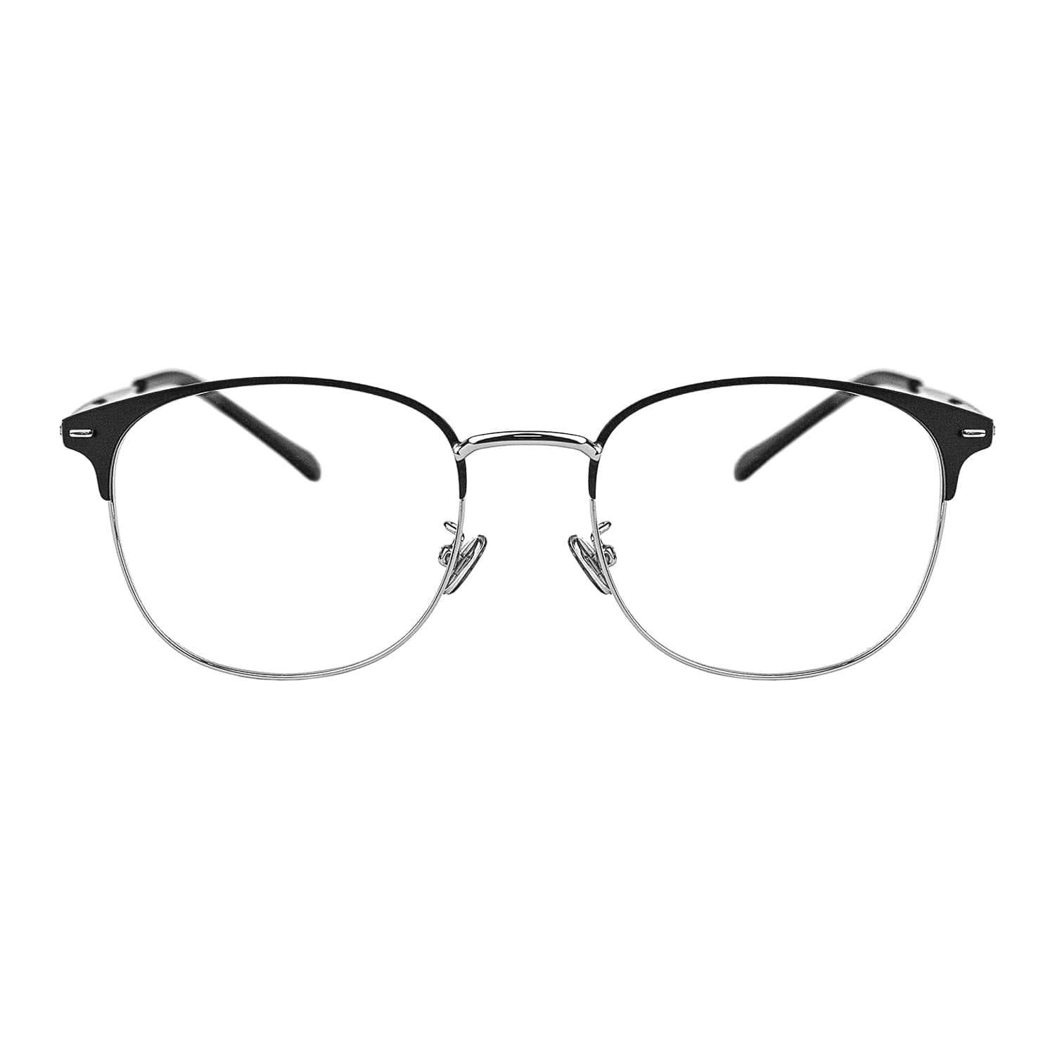 eStore Occhiali Anti Luce Blu Clubmaster Nero Argento  