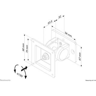 NewStar  1fach Monitor-Tischhalterung 25,4 cm (10) - 76,2 cm (30) Schwenkbar Weiß 