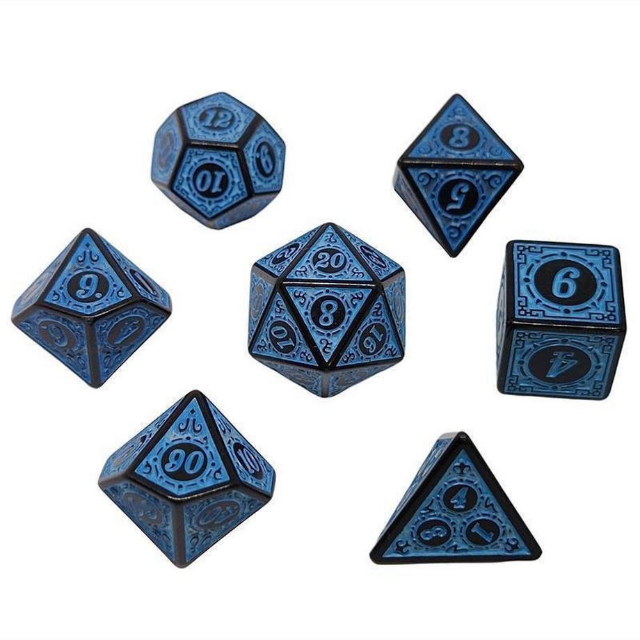 eStore  7x Würfel für Dungeons & Dragons (DnD) - Blau 