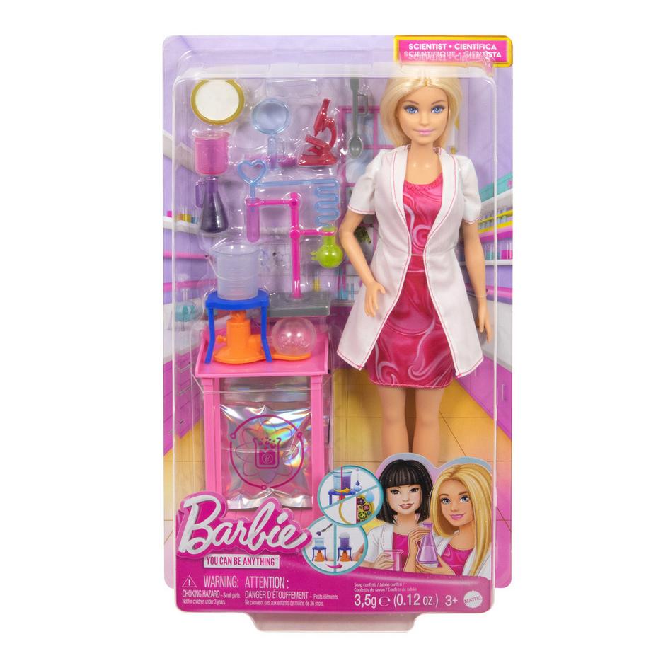 Barbie  Karrieren Wissenschaftlerin und Zubehör mit Blonder Modepuppe 