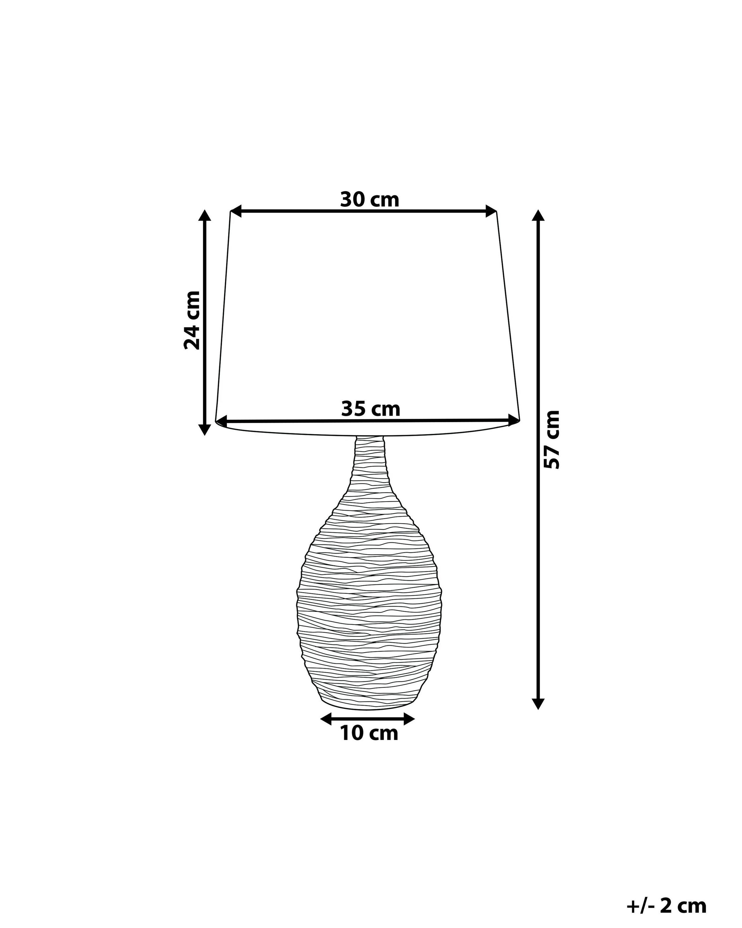 Beliani Lampe à poser en Céramique Rétro ATSAS  