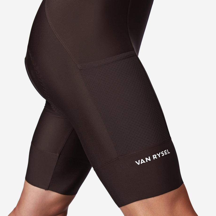VAN RYSEL  Cuissard court de vélo de route endurance homme, EDR marron 