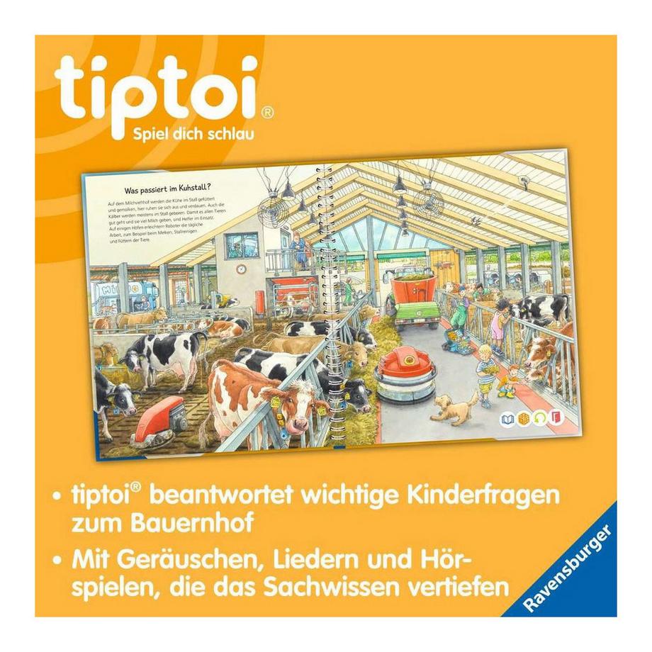 tiptoi® Wieso? Weshalb? Warum? Auf dem Bauernhof Friese, Inka; Nieländer, Peter (Illustrationen) Couverture rigide 