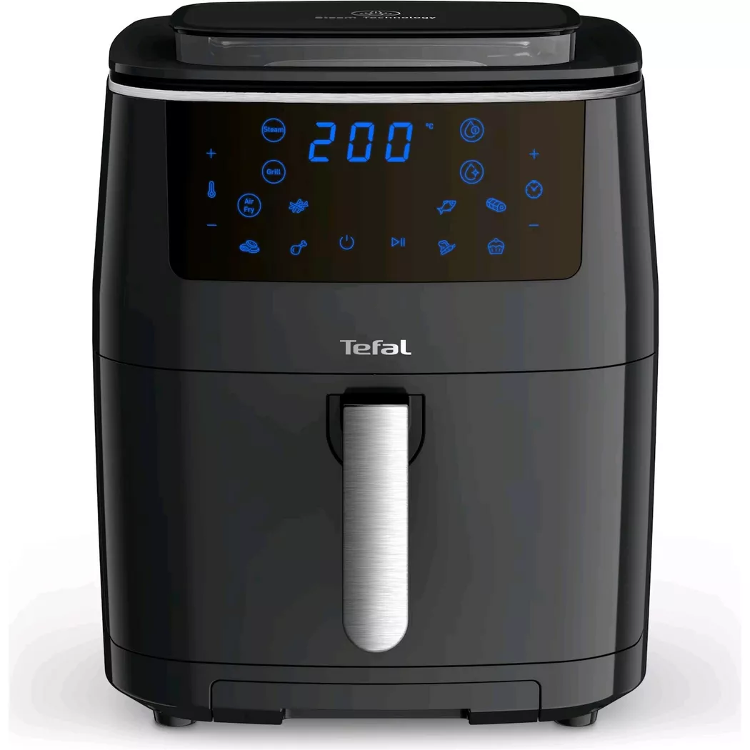 Tefal – Heissluft-Fritteuse Easy Fry Grill & Steam 3 in 1, Schwarz