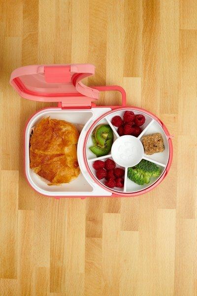 GöBe GöBe Lunchbox für Kinder mit Snackschleuder, Watermelon Coral  