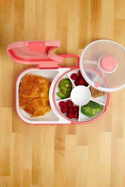 GöBe GöBe Lunchbox für Kinder mit Snackschleuder, Watermelon Coral  