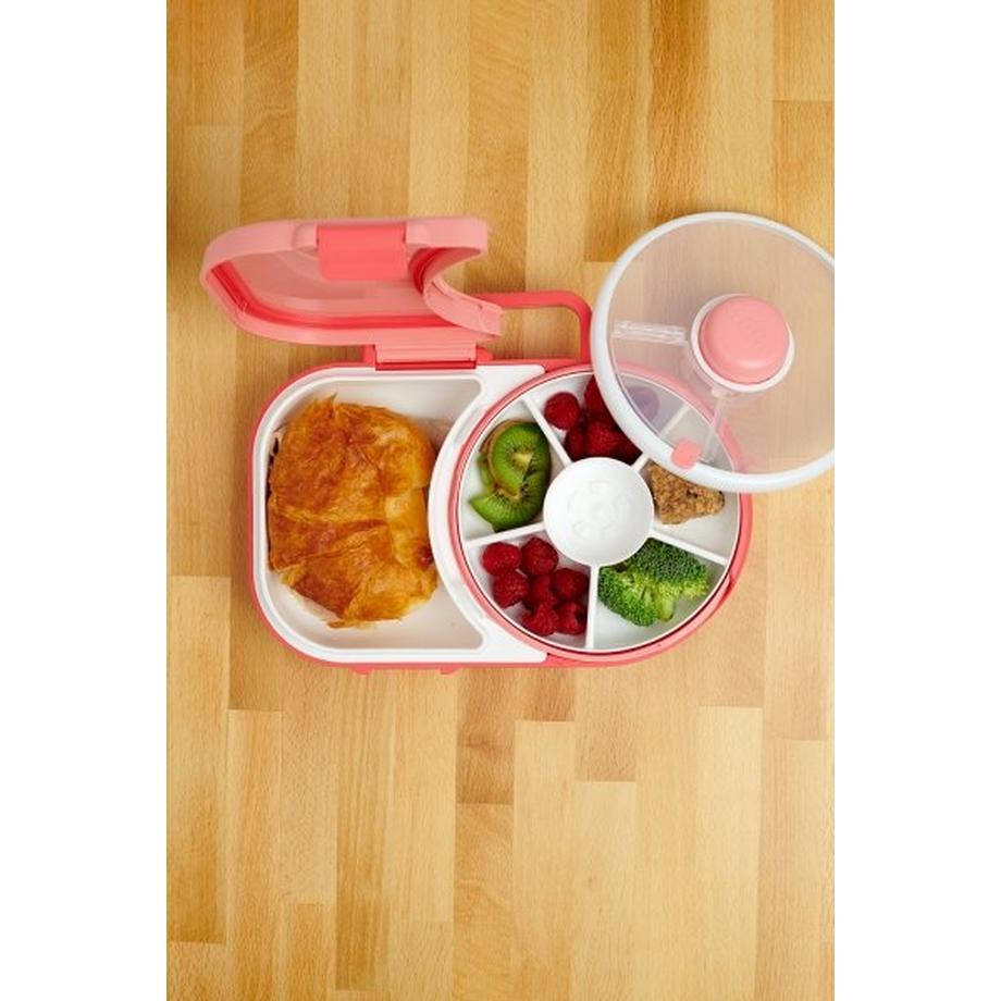 GöBe GöBe Lunchbox für Kinder mit Snackschleuder, Watermelon Coral  
