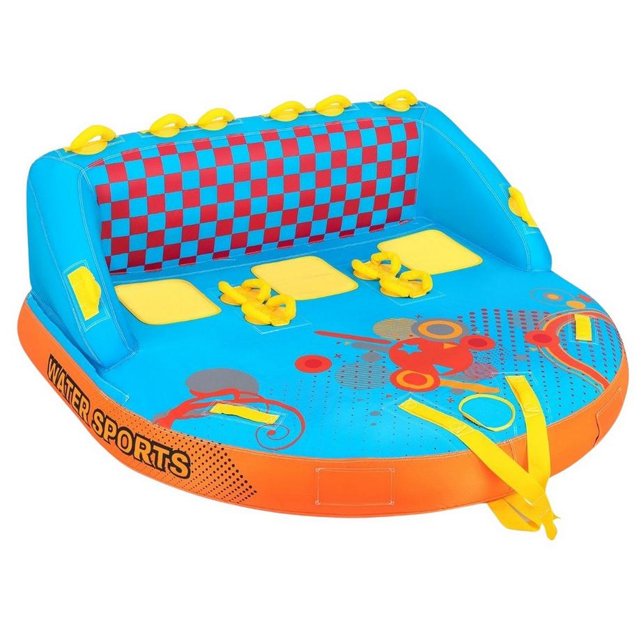 Northix  Funtube für 3 Personen Towable Tube zum Sitzen und Knien Formula Tube für Boot 