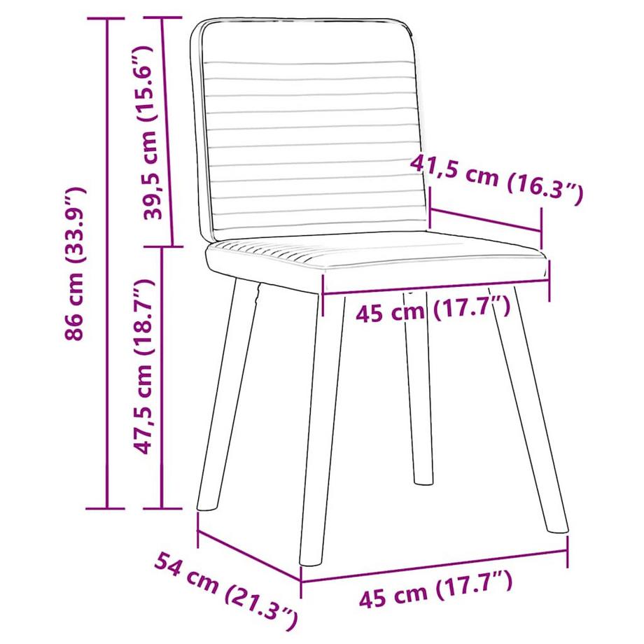 VidaXL Chaise de salle à manger tissu  