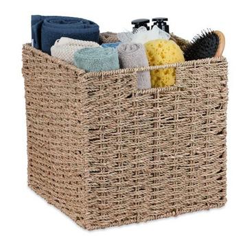 Panier de rangement en algues tressées