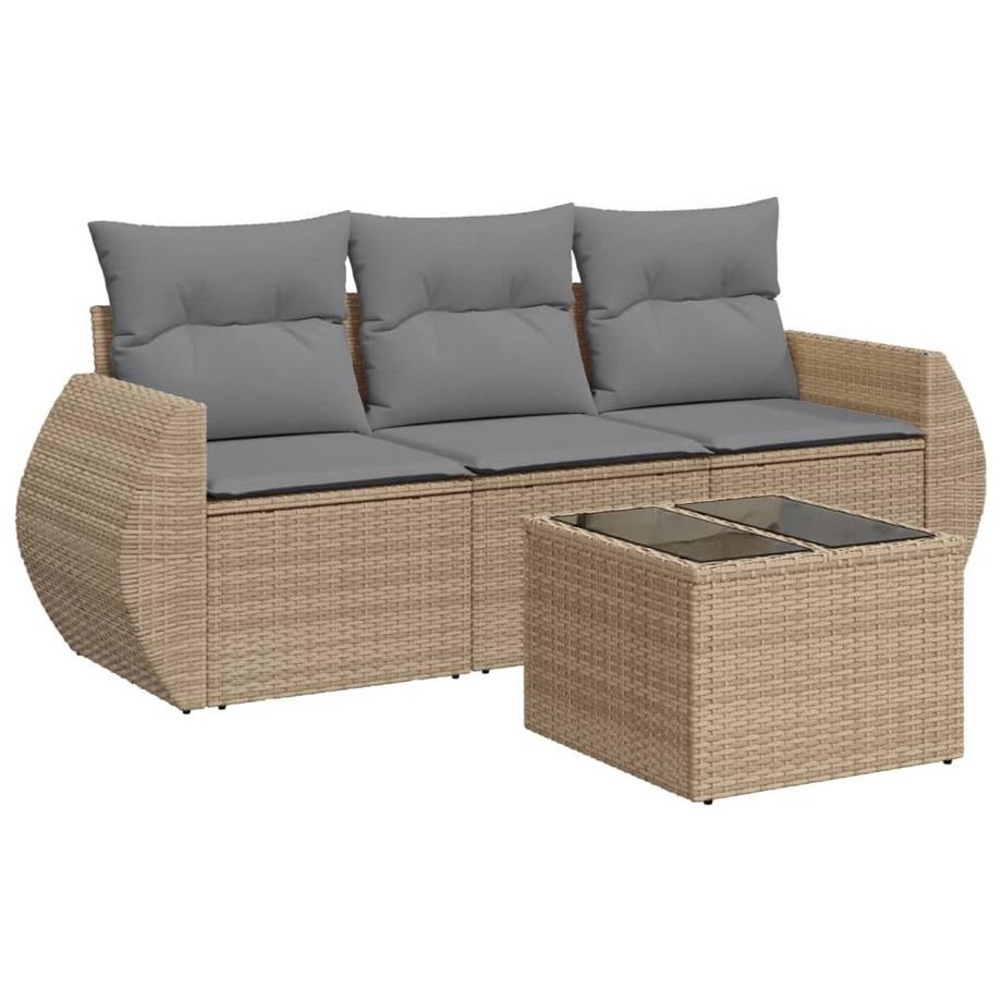 Ensemble de canapés de jardin rotin synthétique