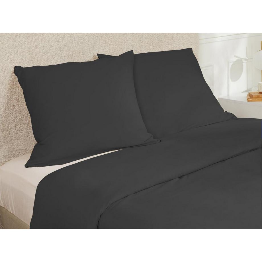 Vente-unique TALORA Parure de lit en satin 240 x 260 cm Blanc  